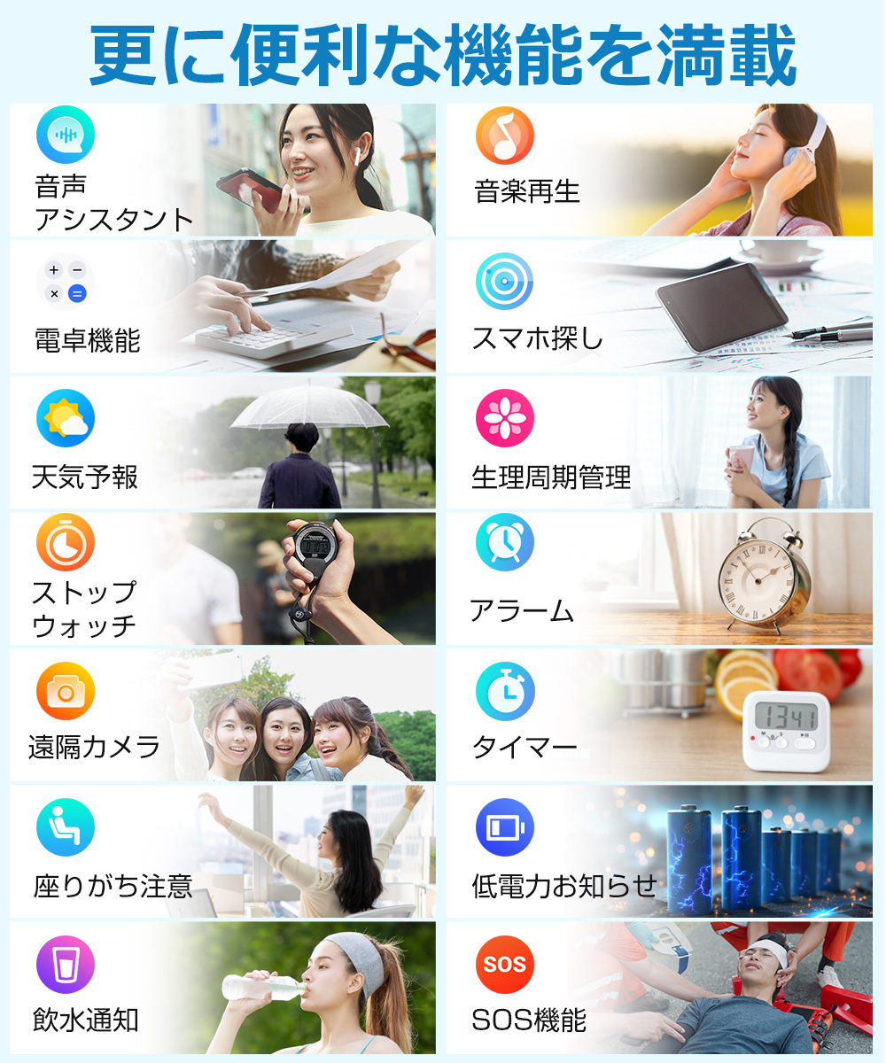 スマートゥォッチ 心拍