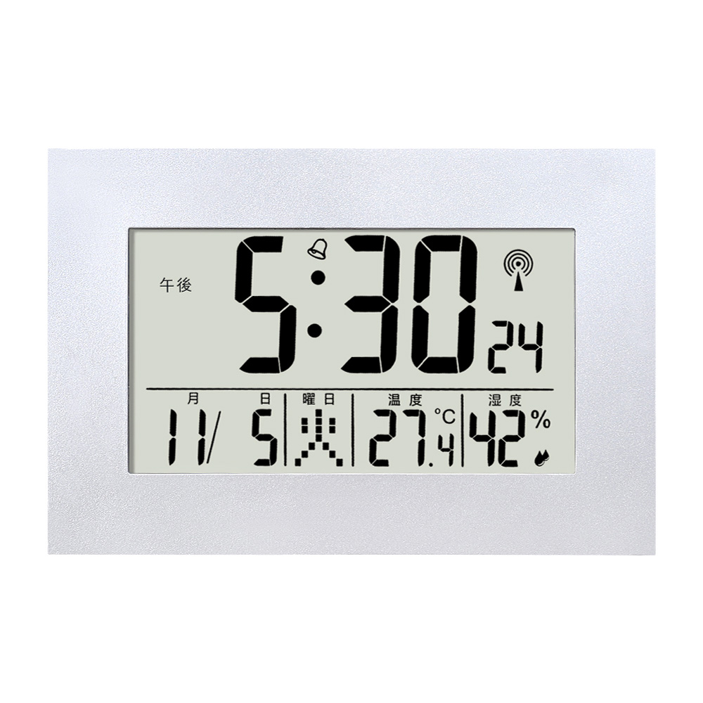 電波時計 デジタル 置き時計 湿度計 温度計 目覚まし時計 おしゃれ