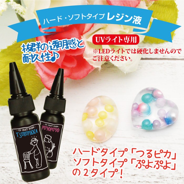 レジン液 25g ハード クリア かわいい ハンドメイド 素材 ぷにぷに