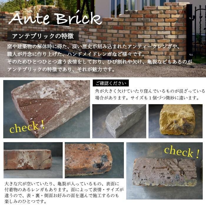 アンティークレンガ 古煉瓦 23X11.5cmサイズ ブロック DIY 外構 エクステリア 庭 花壇 置くだけ おしゃれ ｜ アンテブリック 002 古 レンガ白 6個セット販売 : anab2311-ab-002 : エクステリアショップ セラコア - 通販 - Yahoo!ショッピング