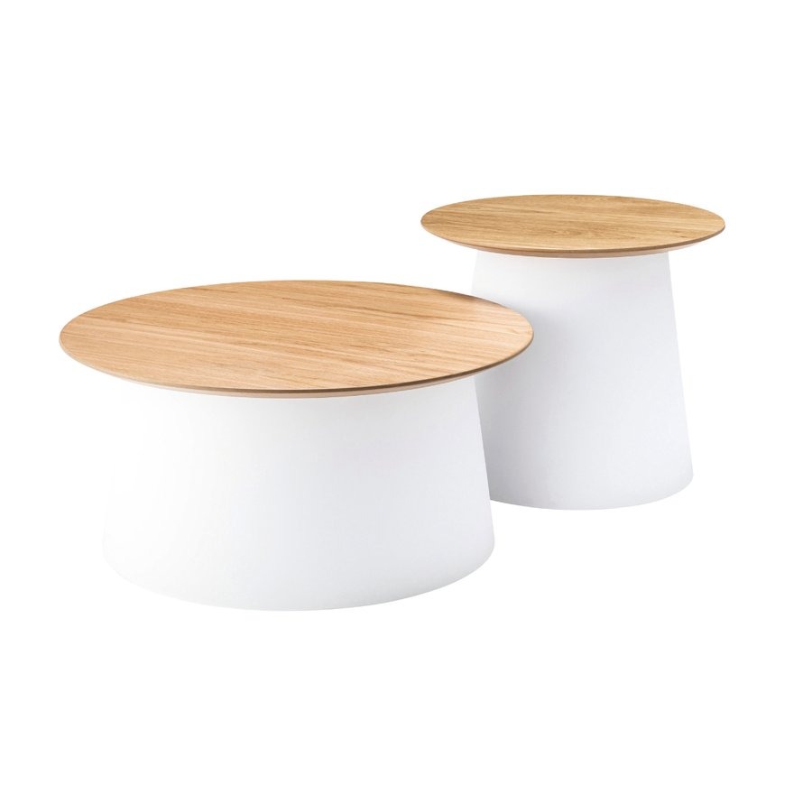 東谷 【天然木サイドテーブル ラウンドテーブルL(ロータイプ) 全2色