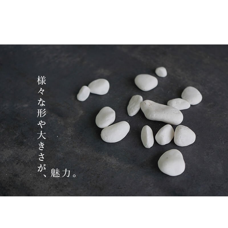 白砂利 玉砂利 タンブル 15-25mm 20kg ホワイト 天然石 砕石 庭 敷く