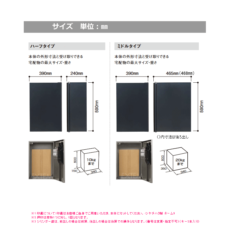 パナソニック 宅配ボックス コンボ フラット〔シリンダー錠タイプ