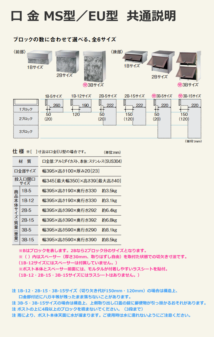 Panasonic サインポスト 口金MS型 1Bサイズ （ダイヤル錠付