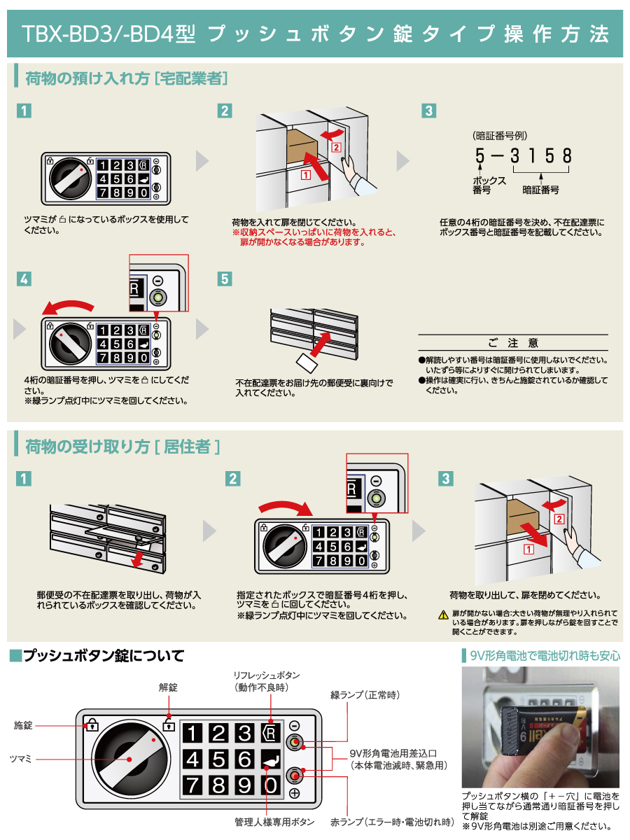 集合住宅用 宅配ボックス ダイケン DAIKEN TBX-D3型 Lユニット