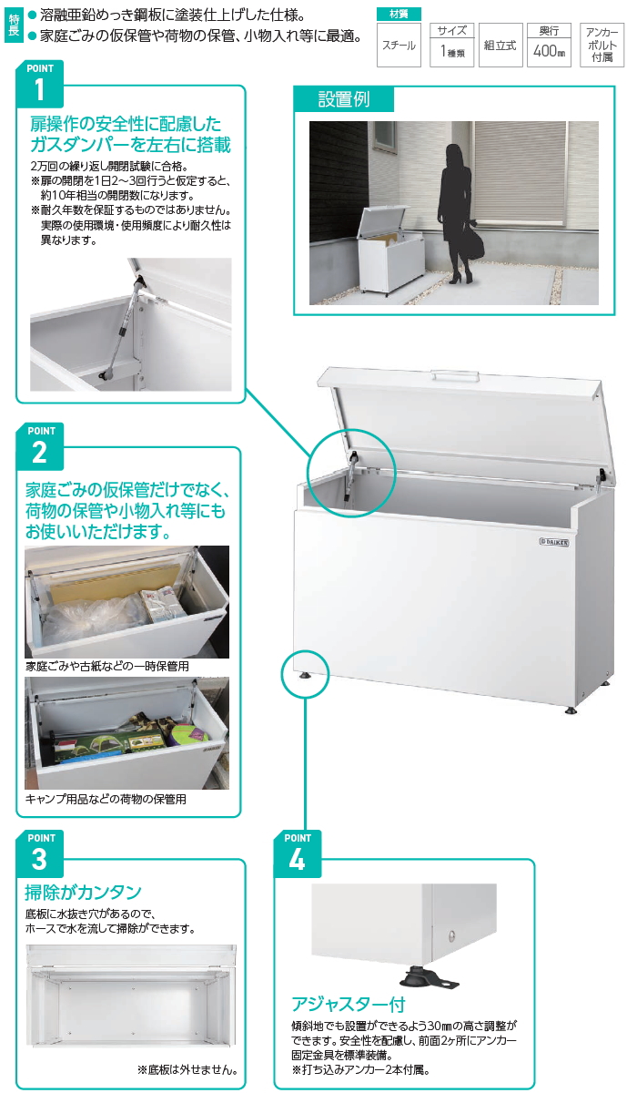 ゴミステーション 屋外 ゴミ箱 ダストボックス ゴミストッカー