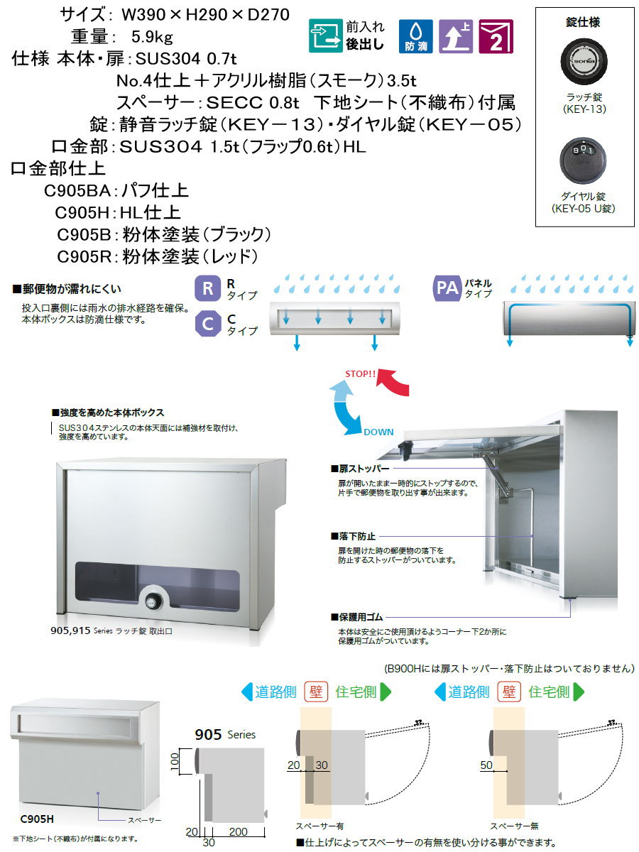 無料☆特典対象】 戸建郵便受箱 口金ポスト コーワソニア Cタイプ