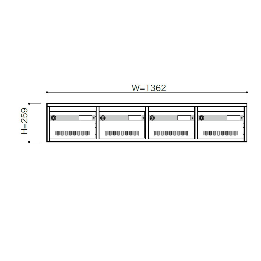 無料☆特典対象】 集合郵便受箱 ポスト コーワソニア AM-B4（4列1段