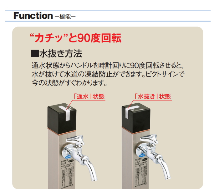 立水栓 水栓柱 竹村製作所 不凍水栓柱 D-Xキューブ[3] 呼び長さ1.0m D-X3-2020100 吐水口径20mm 寒冷地仕様 蛇口  ガーデニング 庭まわり 屋外 水道 : tk10-d-x3-2020100 : DIY・エクステリアG-STYLE - 通販 -  Yahoo!ショッピング