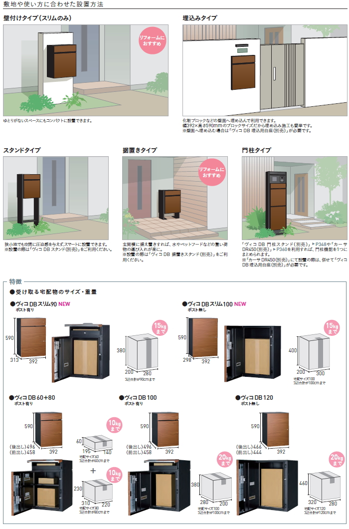 無料プレゼント対象商品】 ヴィコ DB 宅配ボックス 一戸建て用