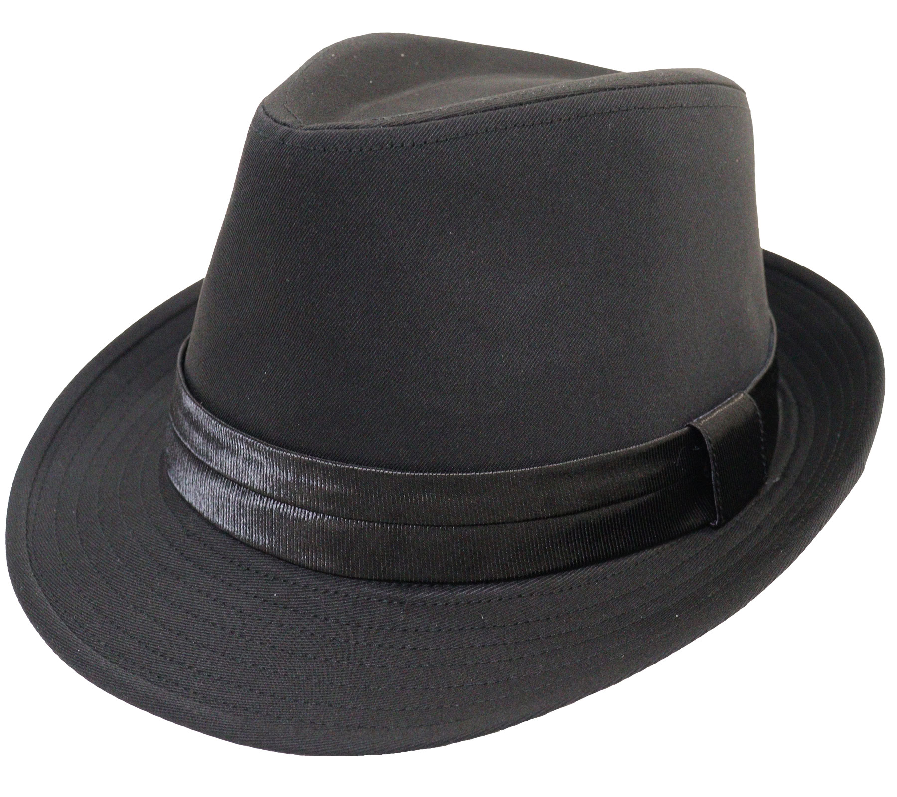 帽子 メンズ 大きいサイズ 中折れハット 頭回り約62cm対応 ブラックボディー 無地 サテンリボン...