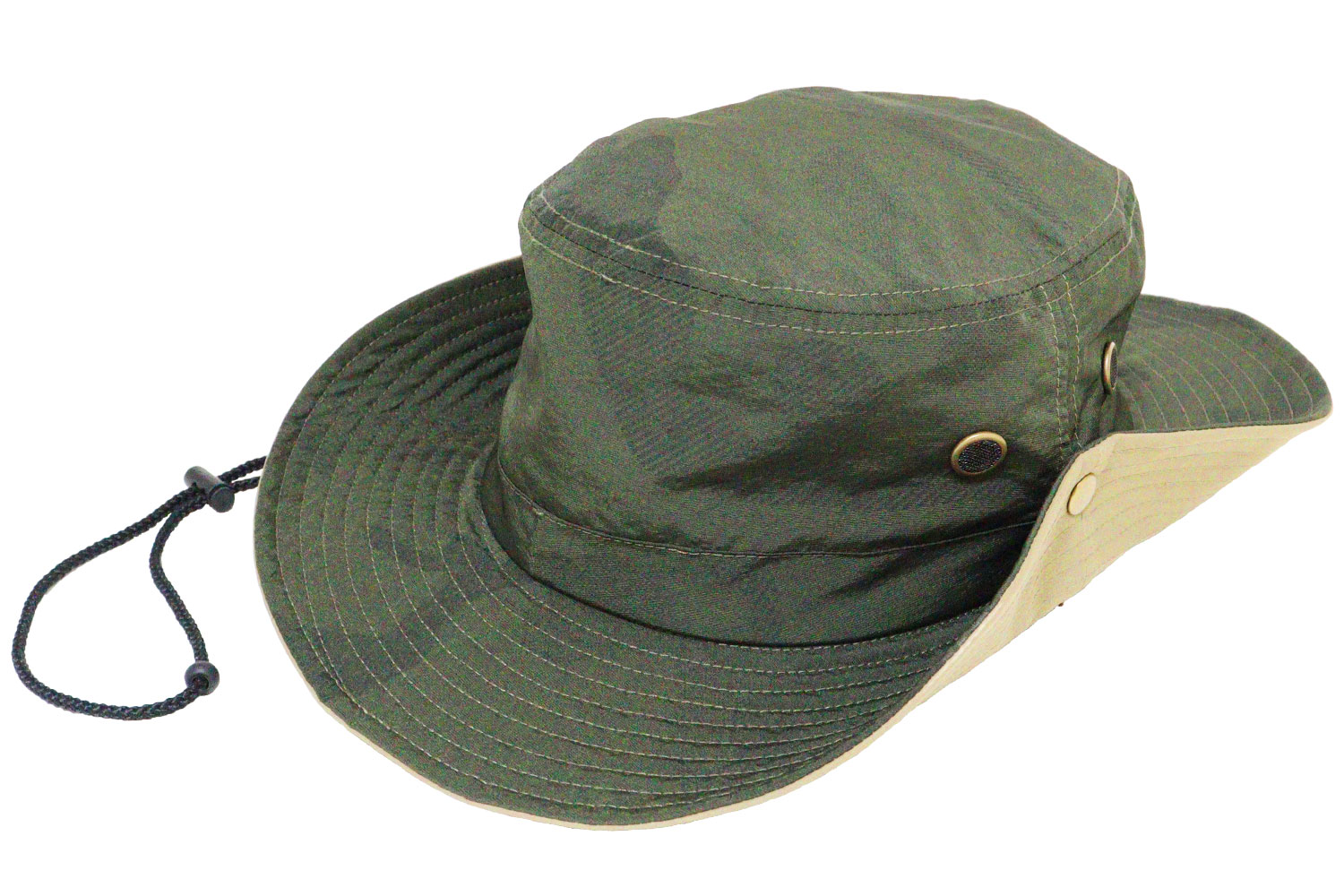 バケットハット レディース 帽子  大きいサイズ あごひも付き　コットン100％
