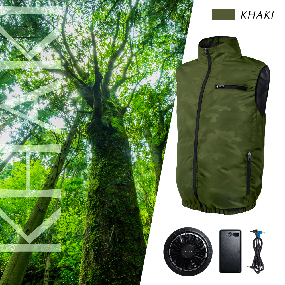 チタン加工/UPF50+ 4ファン空調服 20,000mAhバッテリーセット Amazon | [Hon&Guan] 2025新登場 ファン付きベスト 4ファン 空調