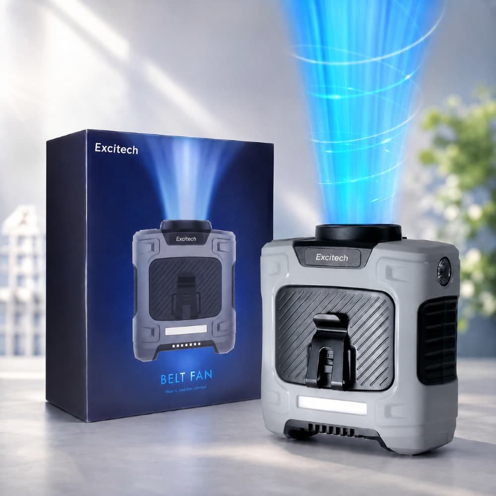 EXCITECH TVで紹介 (父の日クーポン配布中) 腰掛け扇風機 ベルトファン
