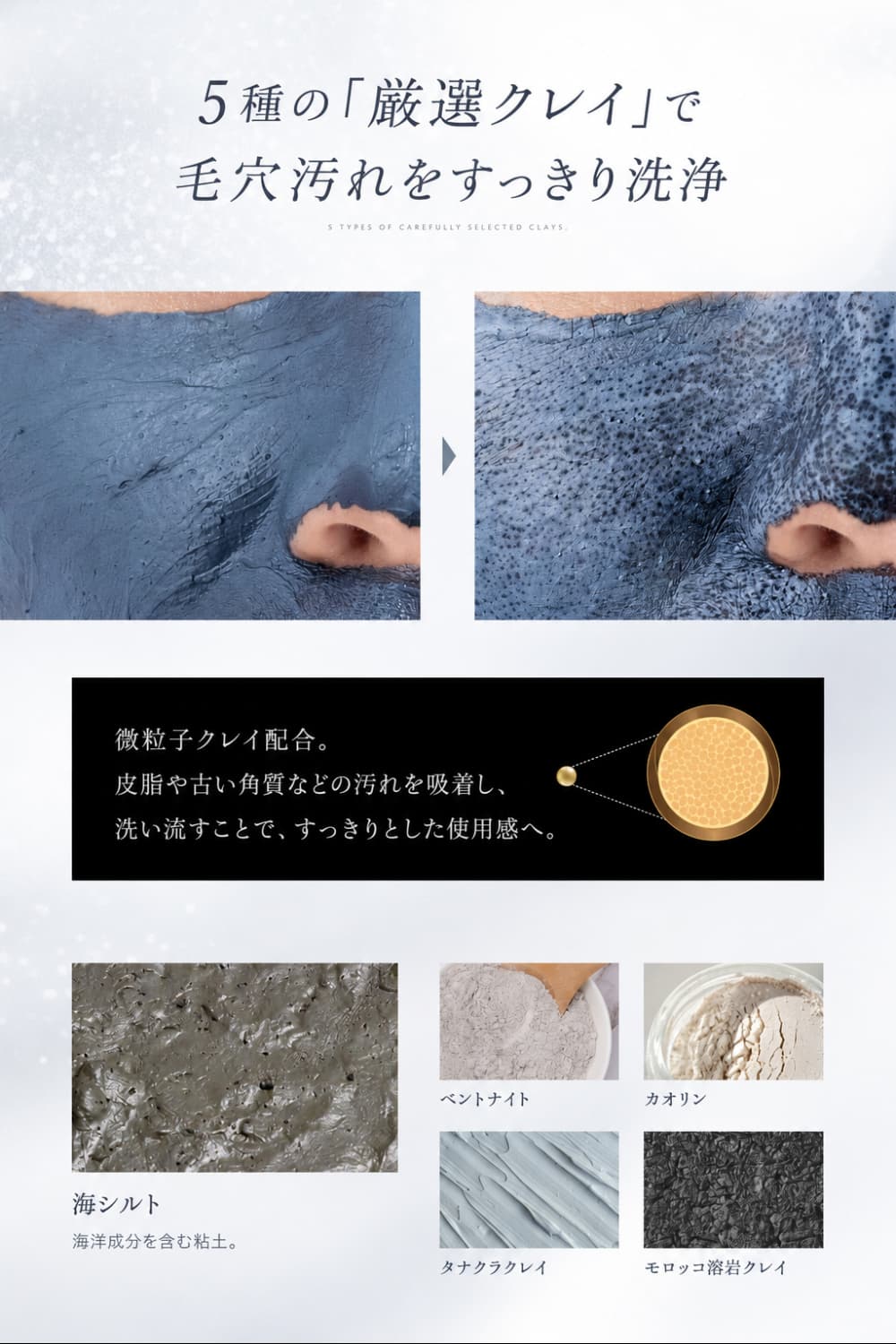 EVERSKIN 泥パック 毛穴パック クレイパック 毛穴 汚れ 黒ずみ 毛穴