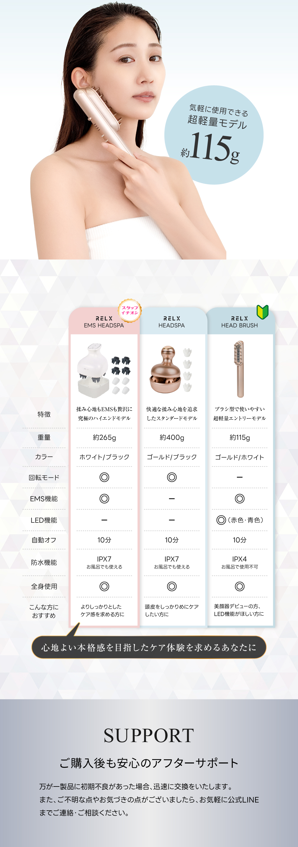 RELX EMS 電気ブラシ 美顔器 (日本企業企画) 頭皮ブラシ リフトブラシ