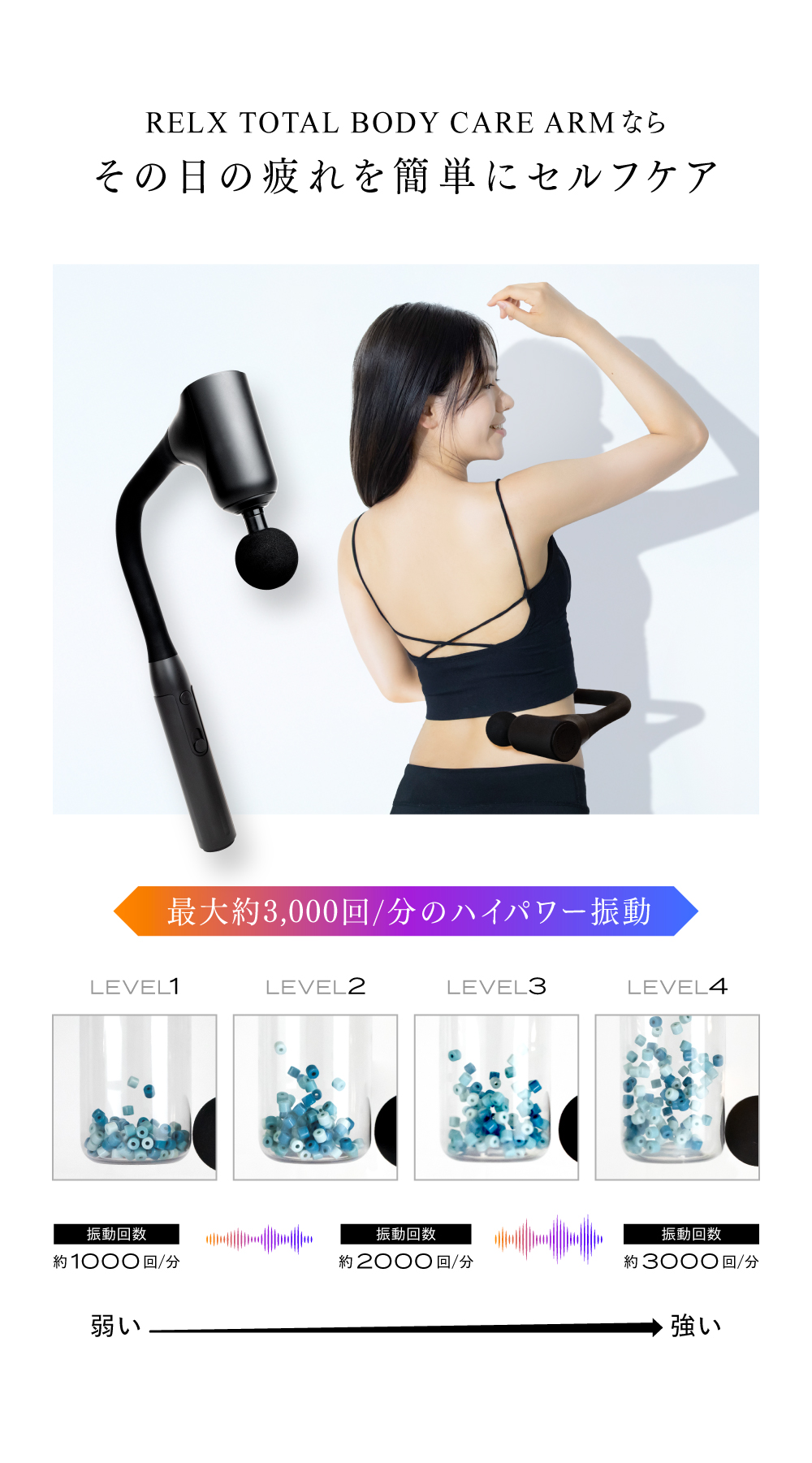 RELX 筋膜リリースガン トータルボディケアarm アーム 背中まで届く RELX 筋膜リリースガン トータルボディケアarm アーム 背中まで届く