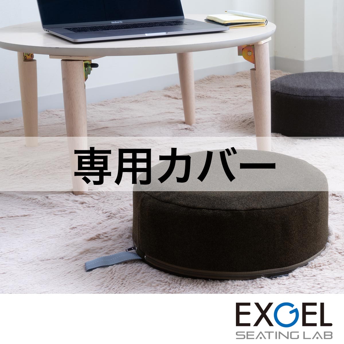 EXGEL ジェルクッション クッション 床用 フロアライフ 腰 姿勢