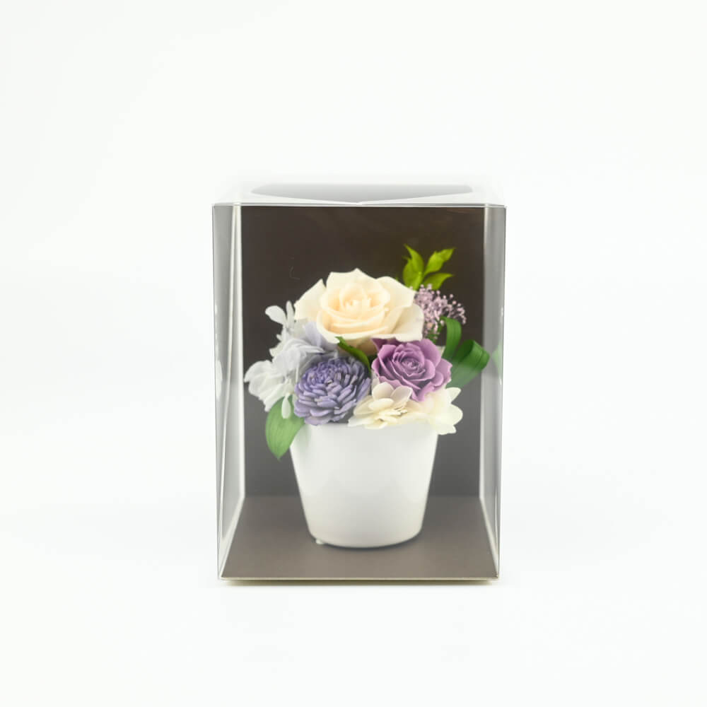 お供え プリザーブドフラワー 「すみれ」 お悔やみ 供花 仏花 フラワー