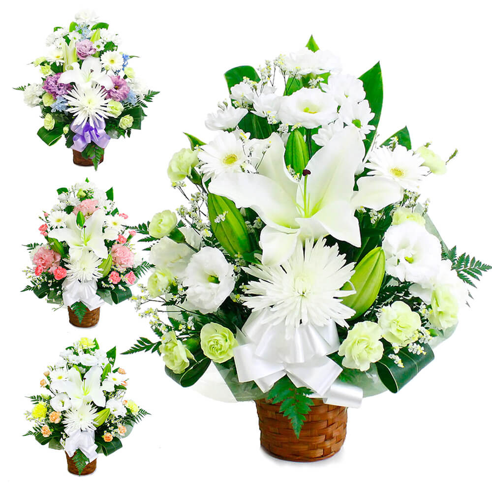供花 お供えアレンジリスペクト お供え花 フラワー 白 お悔やみ