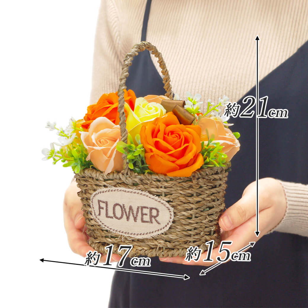 フレグランスソープフラワー ミニガーデンバスケット お祝い 花