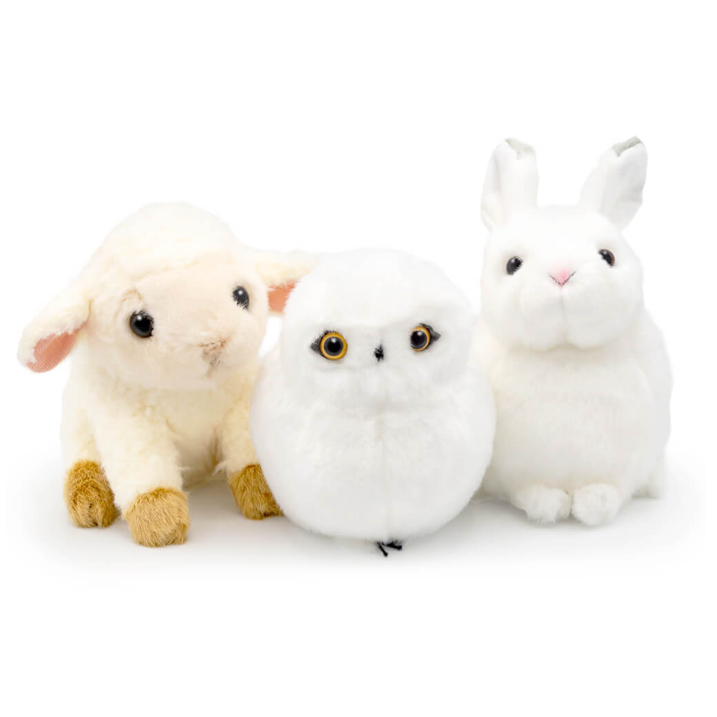 オルゴール・petitLoupひつじ・ぬいぐるみ曲トゥモロウ オルゴールぬいぐるみ (雪うさぎ/シロフクロウ/ヒツジ) バルーン