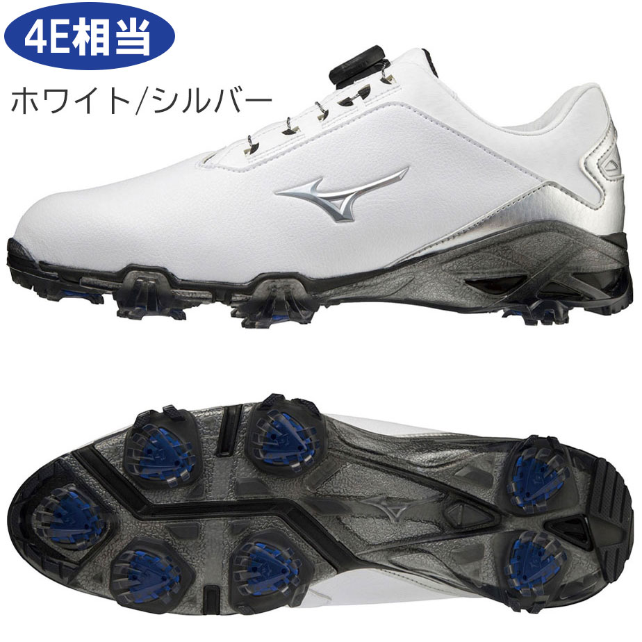 ミズノ MIZUNO ジェネム SL ボア ホワイト×シルバー 03 51GQ2205