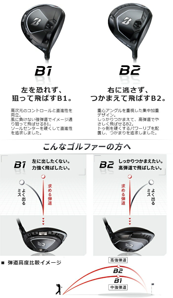 BRIDGESTONE(ブリヂストン ゴルフ) B1 ドライバー TOUR AD BS-6 カーボンシャフト = : b1-dr-bs6 : EX  GOLF Yahoo!ショッピング店 - 通販 - Yahoo!ショッピング