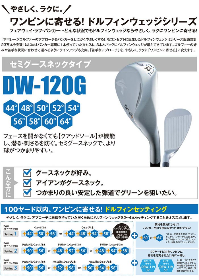 Dolphin Wedge キャスコ DOLPHIN WEDGE -ドルフィン ウェッジ- DW-120G 