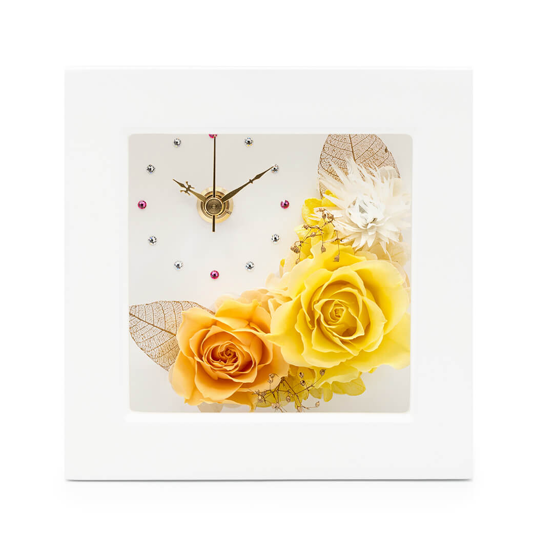 プリザーブドフラワー 「ブルーメント クロックフレーム」 (電報なし) お祝い 花 置き時計 壁掛け ギフト プレゼント 結婚式 誕生日 合格祝い 卒業式 |  | 02