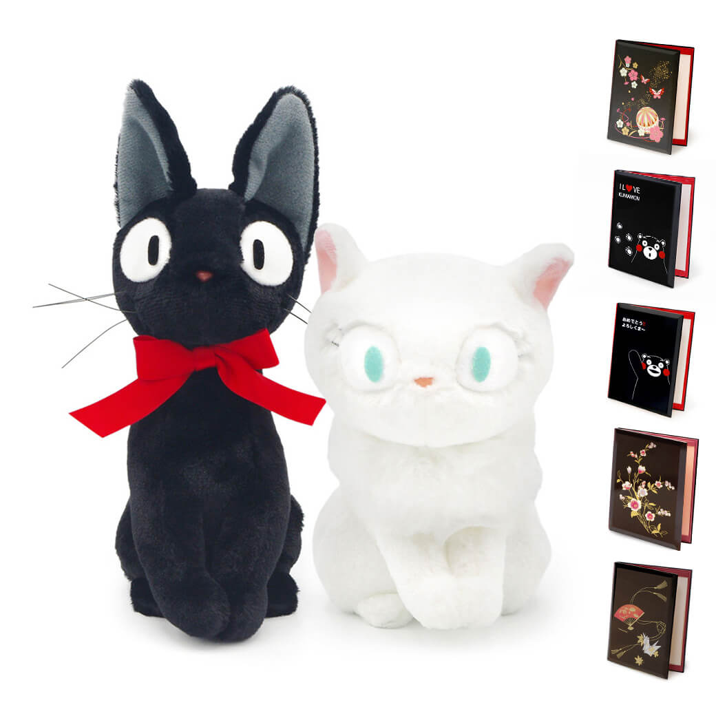 祝電 誕生日 ぬいぐるみ電報「ジブリ なかよしお手玉 ジジ＆リリー」 漆芸電報セット 魔女の宅急便 お祝い ギフト プレゼント 結婚式 母の日 2026 受章祝い