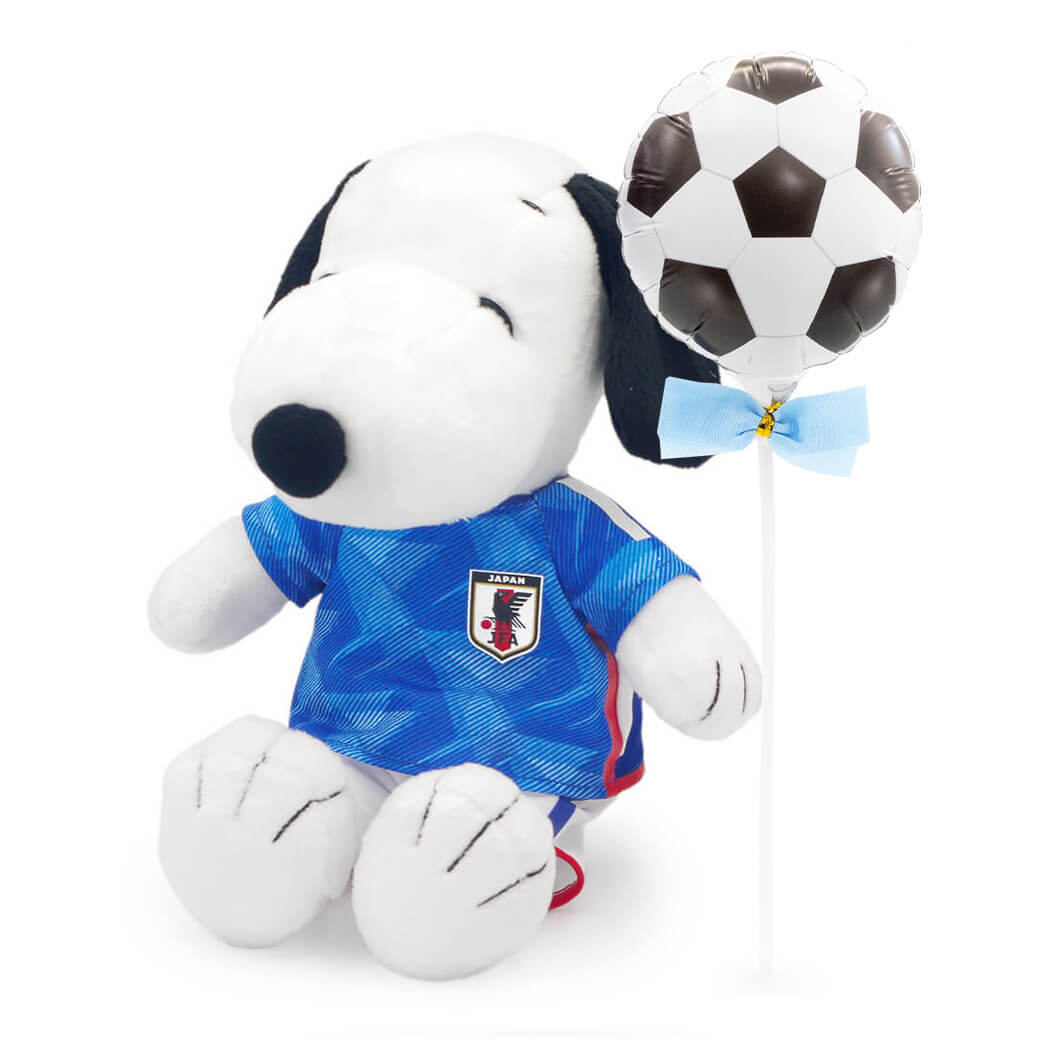 グーフィー サッカー選手 ぬいぐるみ SNOOPY ぬいぐるみ「スヌーピー サッカー日本代表ver.」(電報
