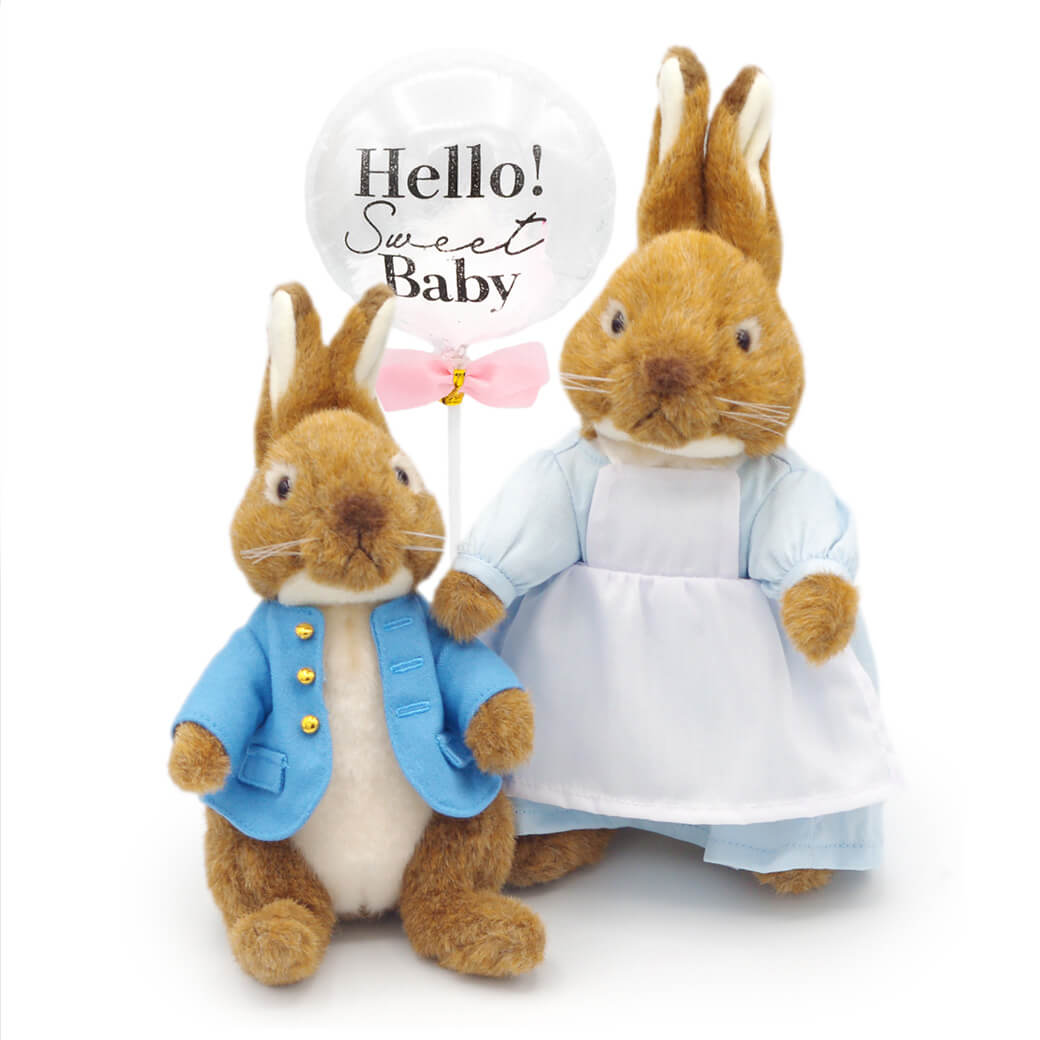 【ろん】 HANSA ピーターラビット　ぬいぐるみ　2体セット ぬいぐるみ 「ピーターラビット」｜京琳堂【ライオンズクラブ