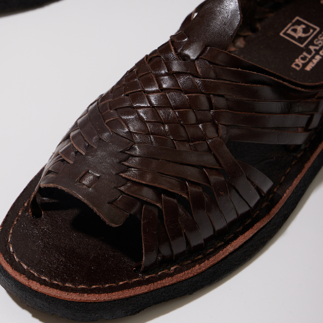 ワラチサンダル　ダークブラウン HUARACHE ワラチ レザーメッシュ コンフォートサンダル ダーク