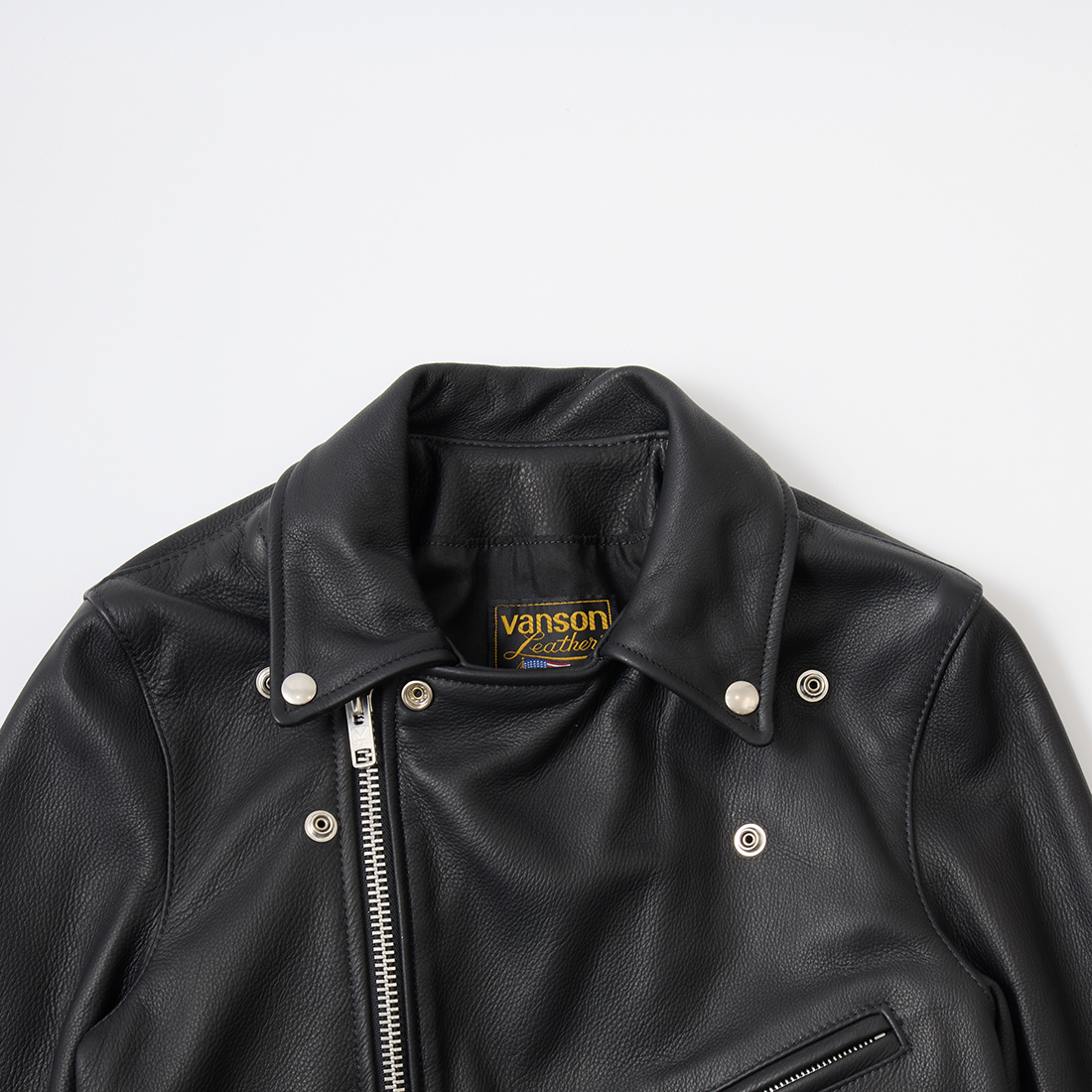VANSON（バンソン） ダブルライダースジャケット ソフトカウハイド