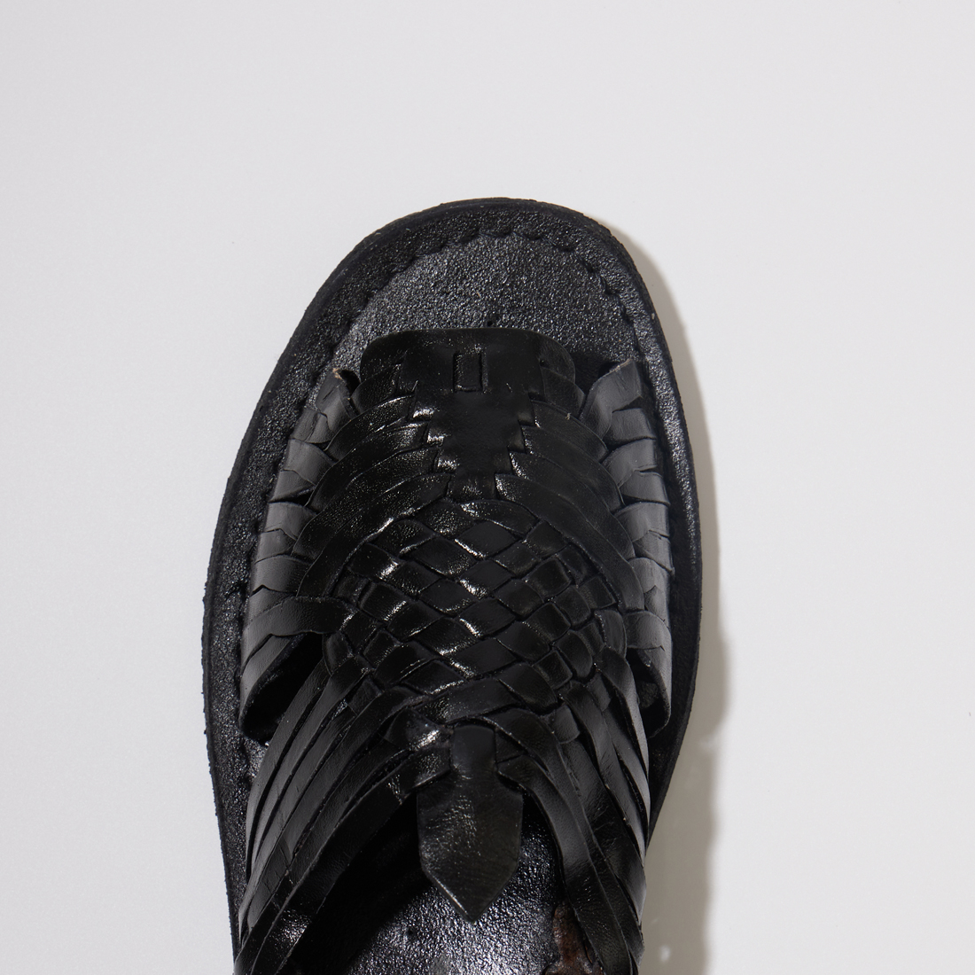 HUARACHE ワラチ レザーメッシュ コンフォートサンダル ダークブラック