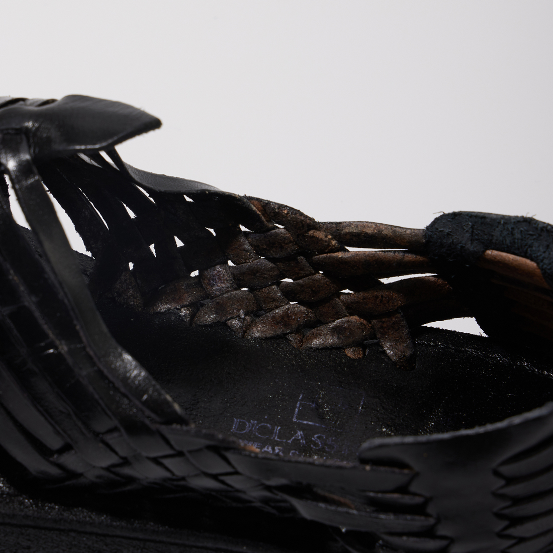 HUARACHE ワラチ レザーメッシュ コンフォートサンダル ダークブラック 