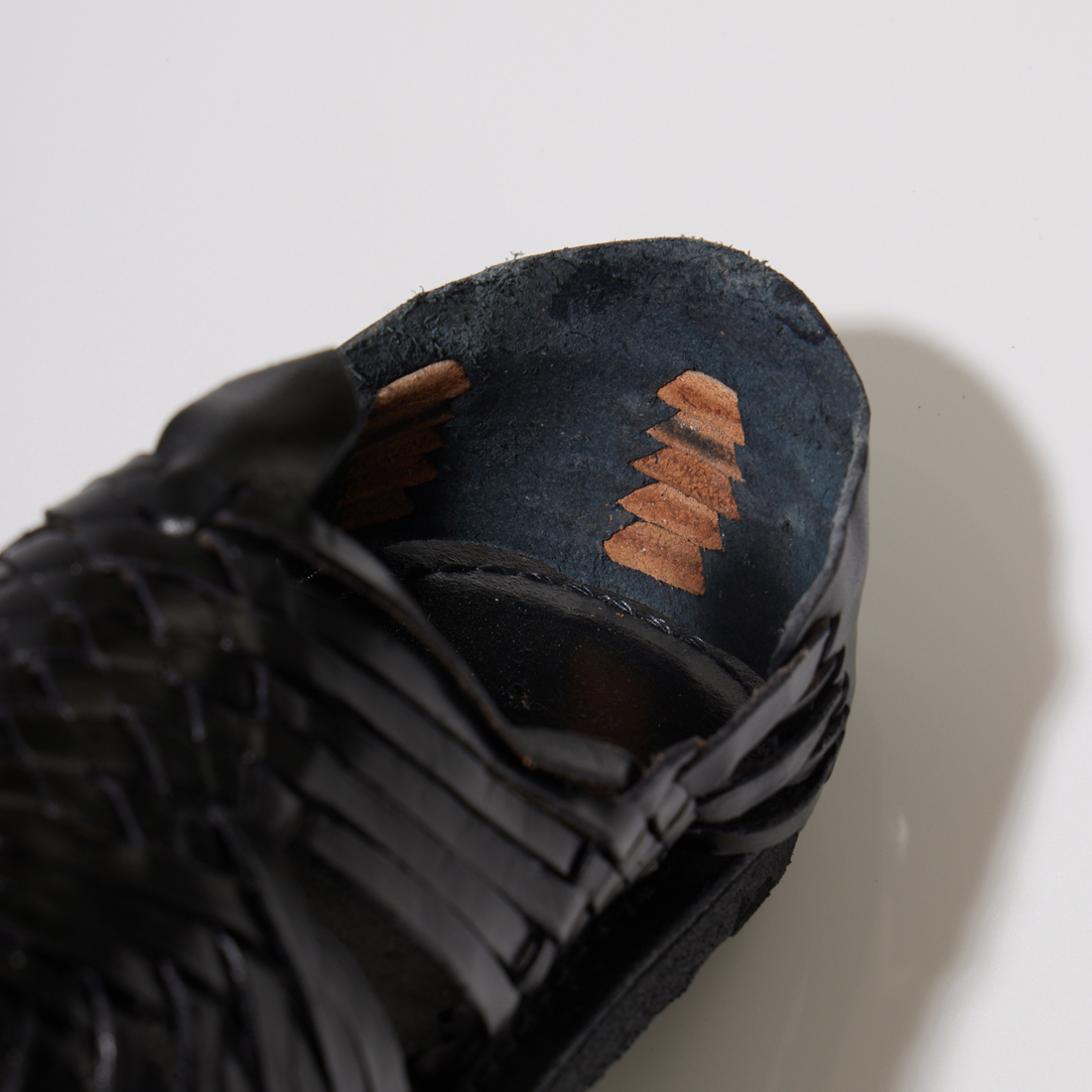 HUARACHE ワラチ レザーメッシュ コンフォートサンダル ダークブラック