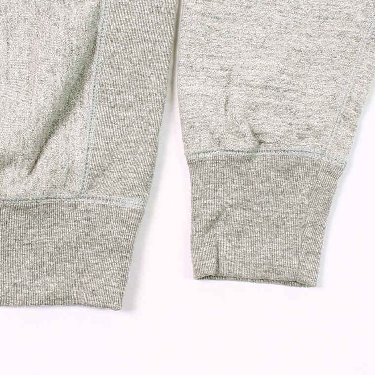 FELCO (フェルコ)  L/S INVERSE WEAVE V GUSSET SWEAT 12oz LT WEIGHT FRENCH TERRY - HEATHER GREY