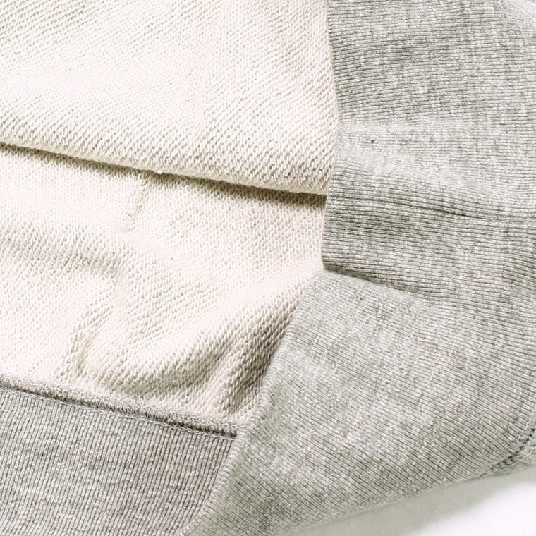 FELCO (フェルコ)  L/S INVERSE WEAVE V GUSSET SWEAT 12oz LT WEIGHT FRENCH TERRY - HEATHER GREY