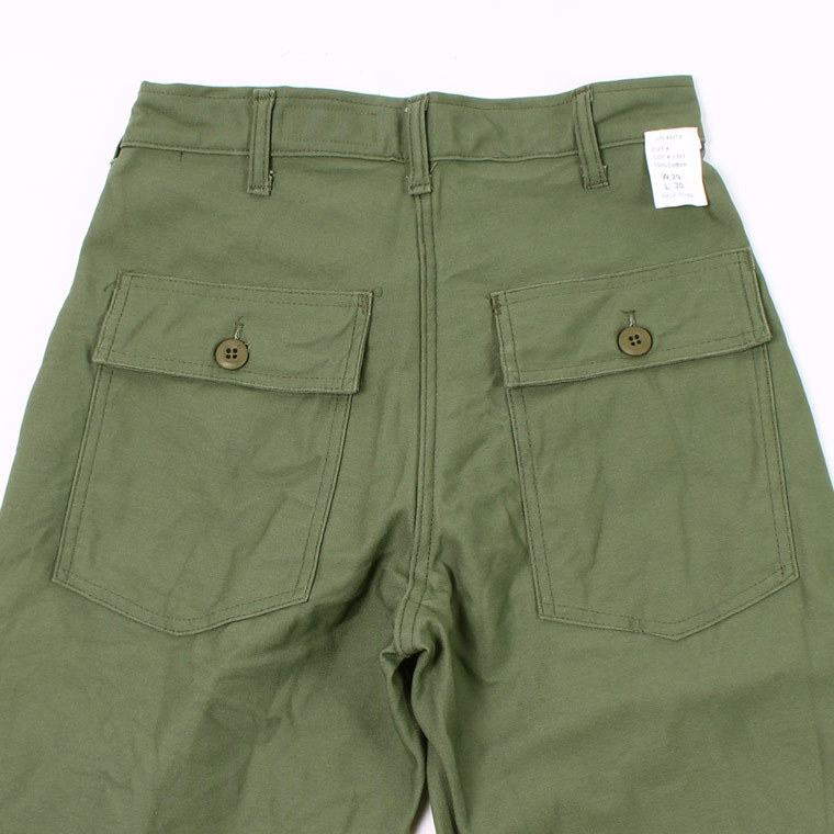 EMPIRE amp; SONS (エンパイア アンド サンズ)  MADE IN USA FATIGUE PANT SLIM FIT SATEEN - OLIVE DRAB