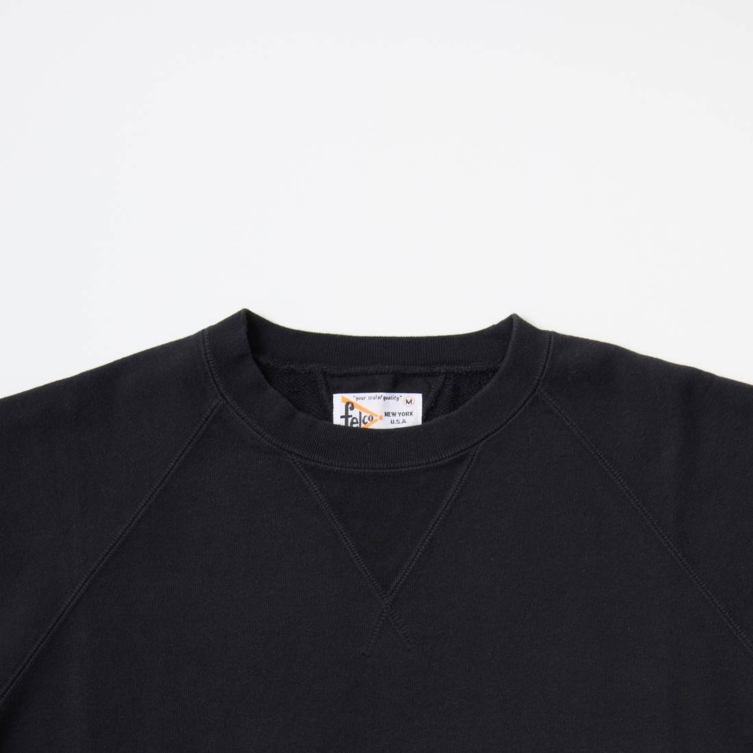 FELCO フェルコ,クラシックフィット 半袖 Vガゼット ラグラン クルーネック スウェット 10オンス 日本製 アメカジ メンズファッション,通販 通信販売