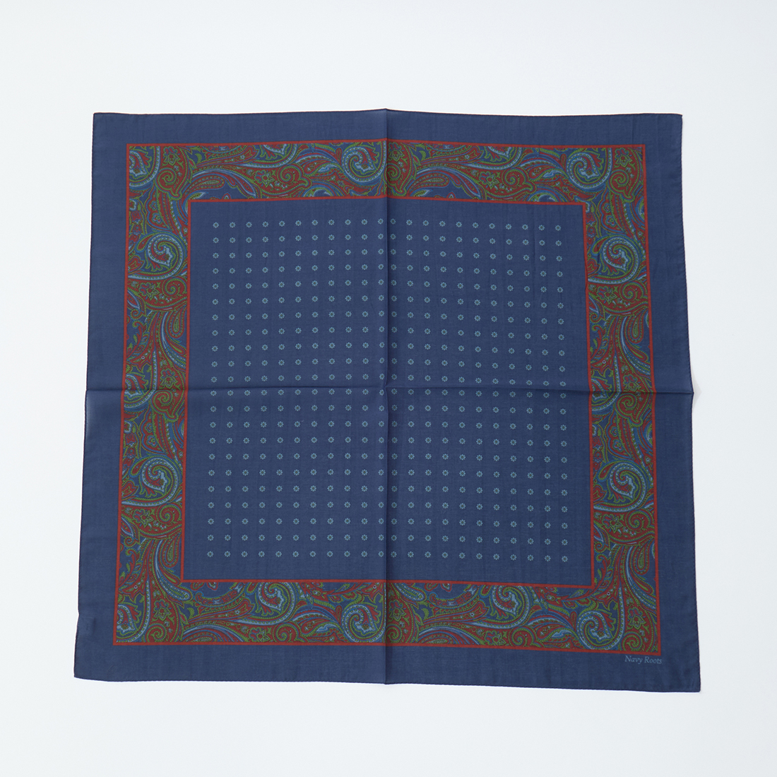 NAVY ROOTS ネイビールーツ,コットンシルク スカーフ ペイズリーパターン 日本製 メンズファッション,通販 通信販売