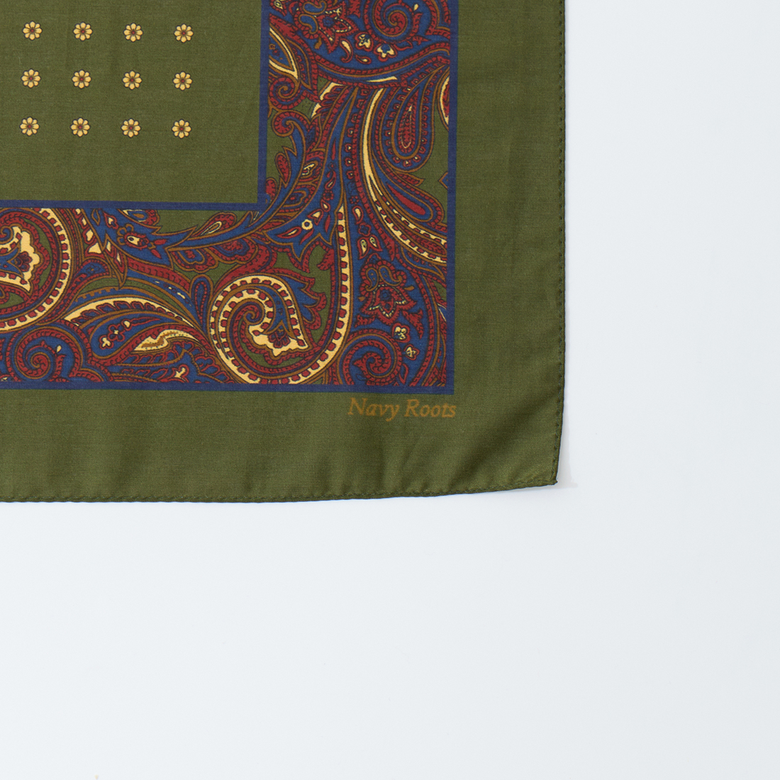 NAVY ROOTS ネイビールーツ,コットンシルク スカーフ ペイズリーパターン 日本製 メンズファッション,通販 通信販売