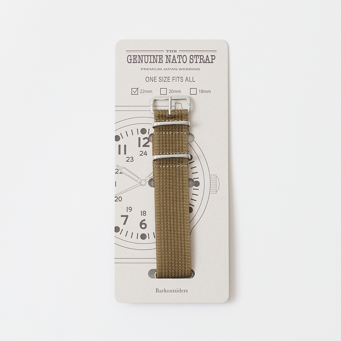 バークアウトサイダーズ　Natoストラップ　幅22mm 極美品 Barkoutsiders バークアウトサイダーズ 22mm 腕時計用 ストラップ