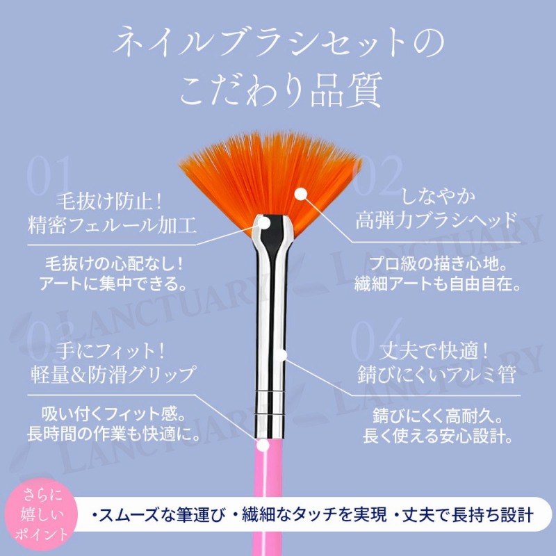 ネイルブラシセット アートブラシ ジェルネイル セルフネイル ネイル