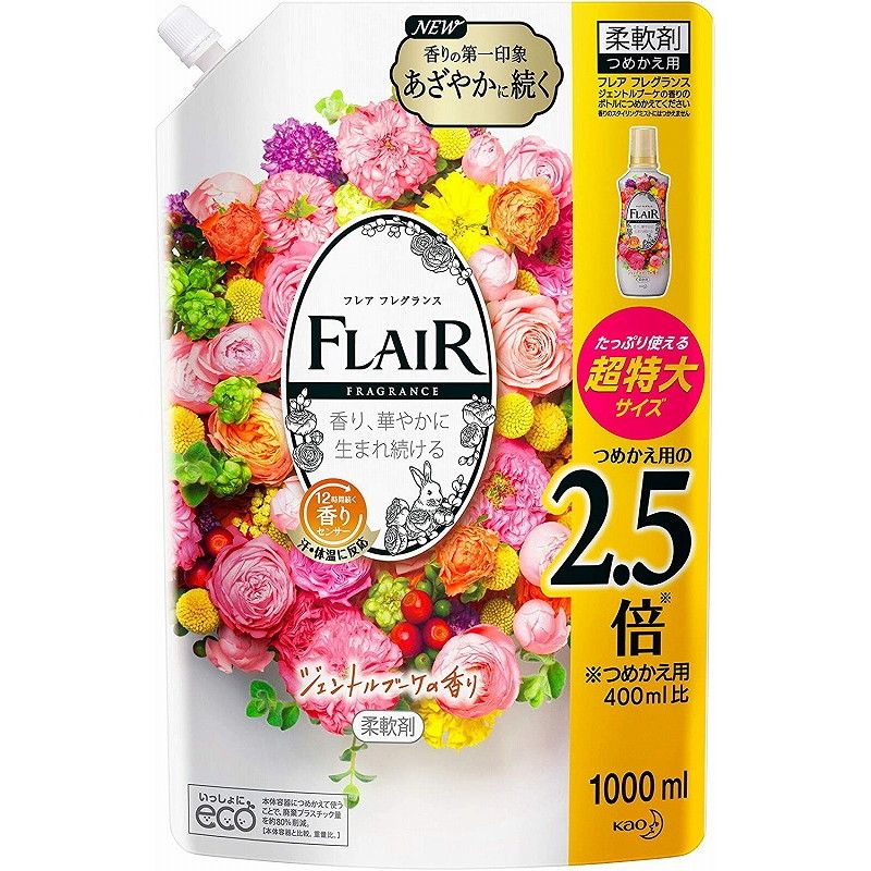 まとめ買い】フレアフレグランス ジェントルブーケの香り 柔軟剤 詰替用 1000ml 6個セット  :flair-4901301377456-6set:イージャパン - 通販 - Yahoo!ショッピング