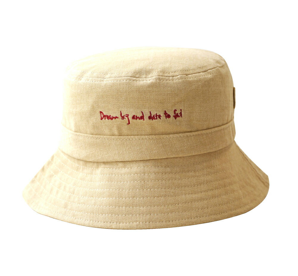 シンプル ロゴ バケットハット コットン100% レディース 帽子 UV対策｜exrevo-2｜02