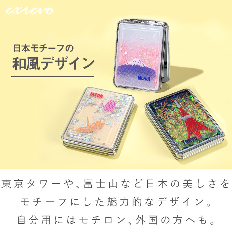 コンパクトミラー 拡大鏡 鏡 折りたたみ ミニ 持ち運び