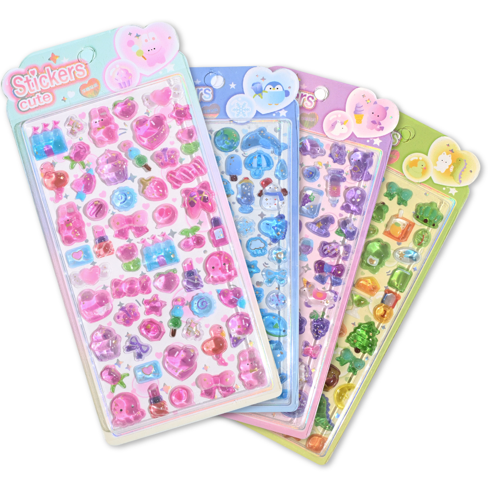 シール ボンボン 樹脂 ぷっくり ぷくぷく 3Dシール おしり かわいい